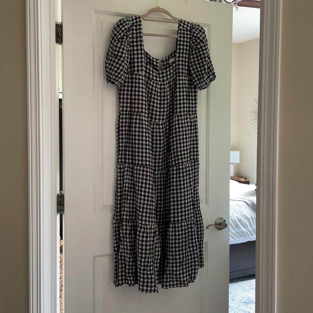 Gingham Midi Dress